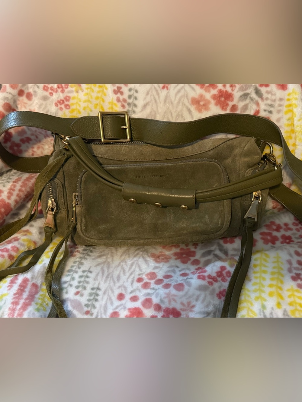 Aimee Kestenberg “Away We Go” Kelp Green Suede - Excellent